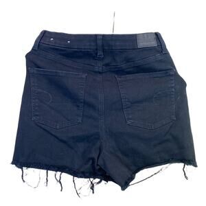 American Eagle Curvy High Rise Black Distressed Shorts 6us